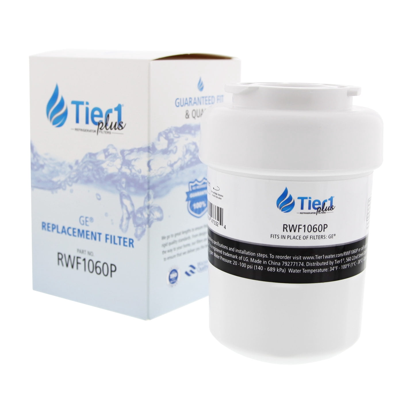 Tier1 Plus Replacement for GE MWF SmartWater, MWFP, MWFA, GWF, GWFA, HWF, Kenmore 9991, 46-9991, 469991 Refrigerator Water Filter