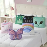 Your Zone Butterfly Snuggly Decorative Pillow 18 x 18, Multicolor