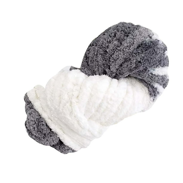 Hilo grueso de lana mayimx para tejer brazos Color Blanco gris