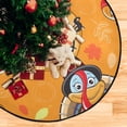 thumbnail image 4 of Thanksgiving Turkey Christmas Tree Mats Waterproof Tree Skirt, Cartoon Bird Xmas Tree Stand Tray Mat Floor Protector Pad for Holiday Party Decoration, 28.3", 4 of 6