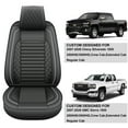 thumbnail image 2 of JOJOBAY Chevy Silverado Seat Covers,GMC Sierra Seat Covers,Custom Fit 2007-2026 1500 2500HD 3500HD Crew Extended Regular Cab,LT LZT RST Trail Boss(Front Pair,Black White), 2 of 7