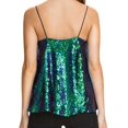 thumbnail image 3 of SNKSDGM Female Womens Tank Tops Fitted Black Tank Top Women V Neck Women Sleeveless Sexy Blouse Sequined Strappy Tank Top Crop Shirt S, 3 of 5