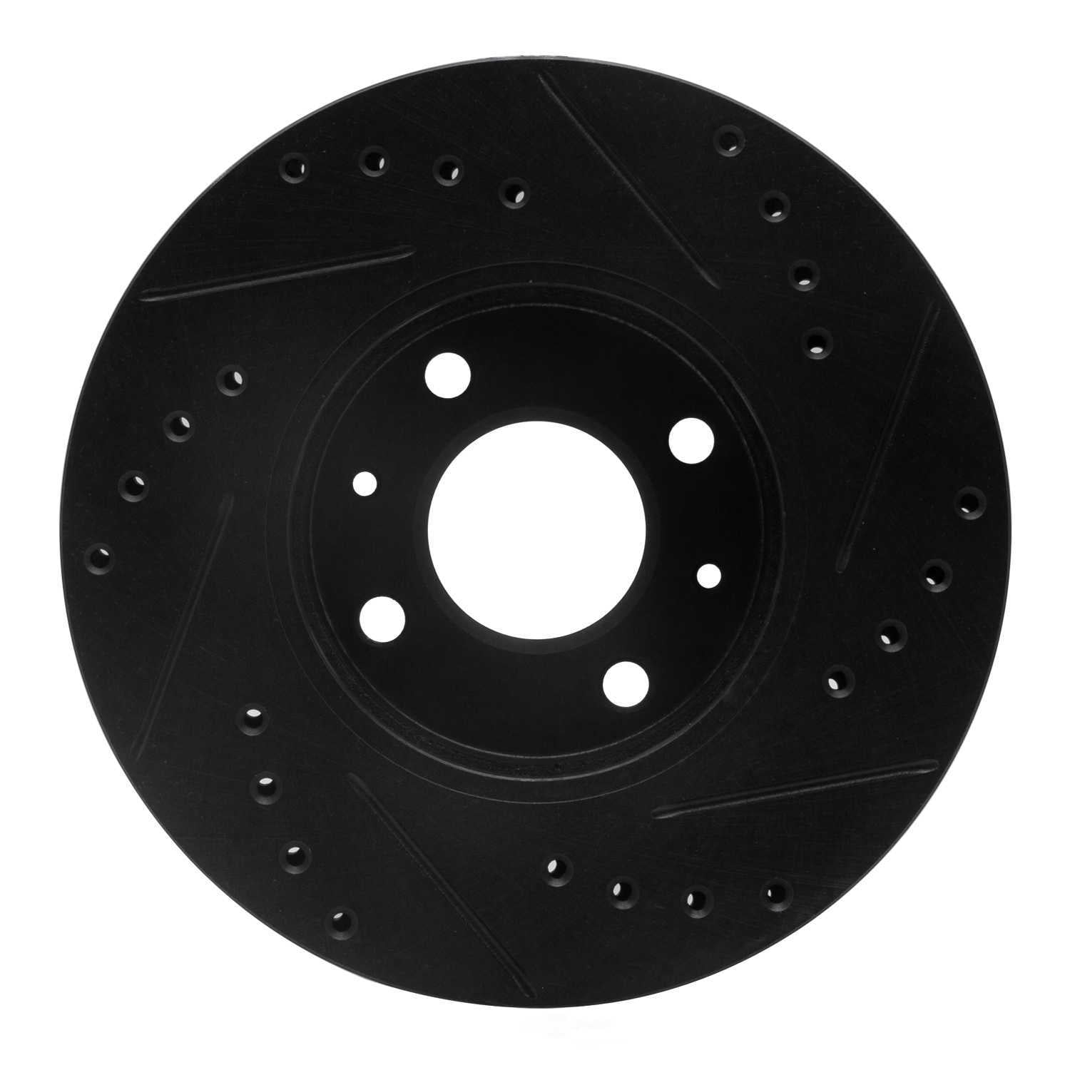 Dynamic Friction Company 633-67041L DFC Brake Rotor - Drilled And Slotted - Black