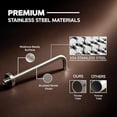 thumbnail image 6 of 16 Inch Shower Arm 90 Degree Stainless Steel Rain Shower Head Extension Arm with Flange, Nickel Finish, 6 of 8