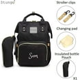 thumbnail image 6 of Dream Embroidery Water Resistant Large Personalized Diaper Bag with Bottle Warming Pouch, Black, 6 of 6