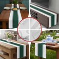 thumbnail image 5 of Burlap Table Runner 70 Inches Long, Geometric Green Stripe on White Non-Slip Kitchen Table Runners for Dining Room Everyday Use Party Table Decorations Modern Color Pattern, 5 of 9