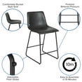 thumbnail image 5 of Flash Furniture Reagan 24" LeatherSoft Counter Height Stools with Footrest, Set of 2, Gray, 5 of 15