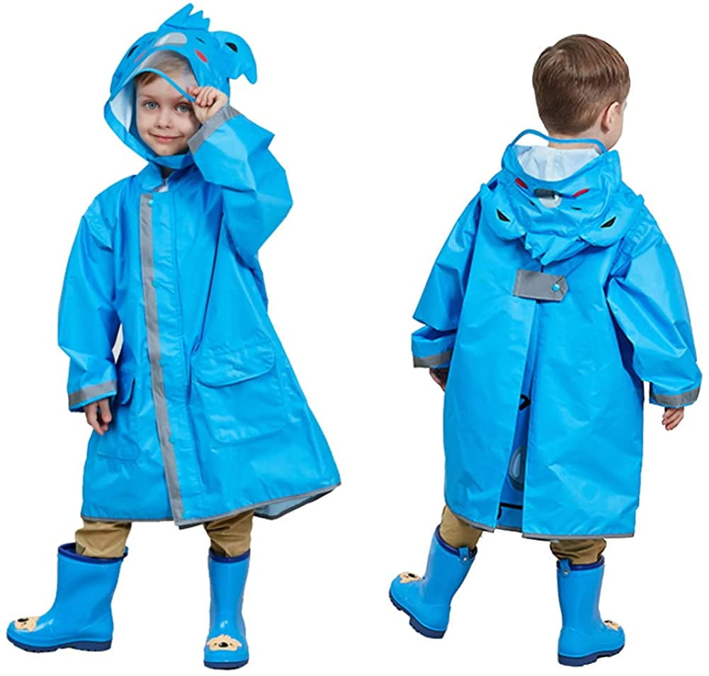 Kids Cute Rain Wear 3D Cartoon Children Raincoat Jacket Ponchos for Boy Girl 