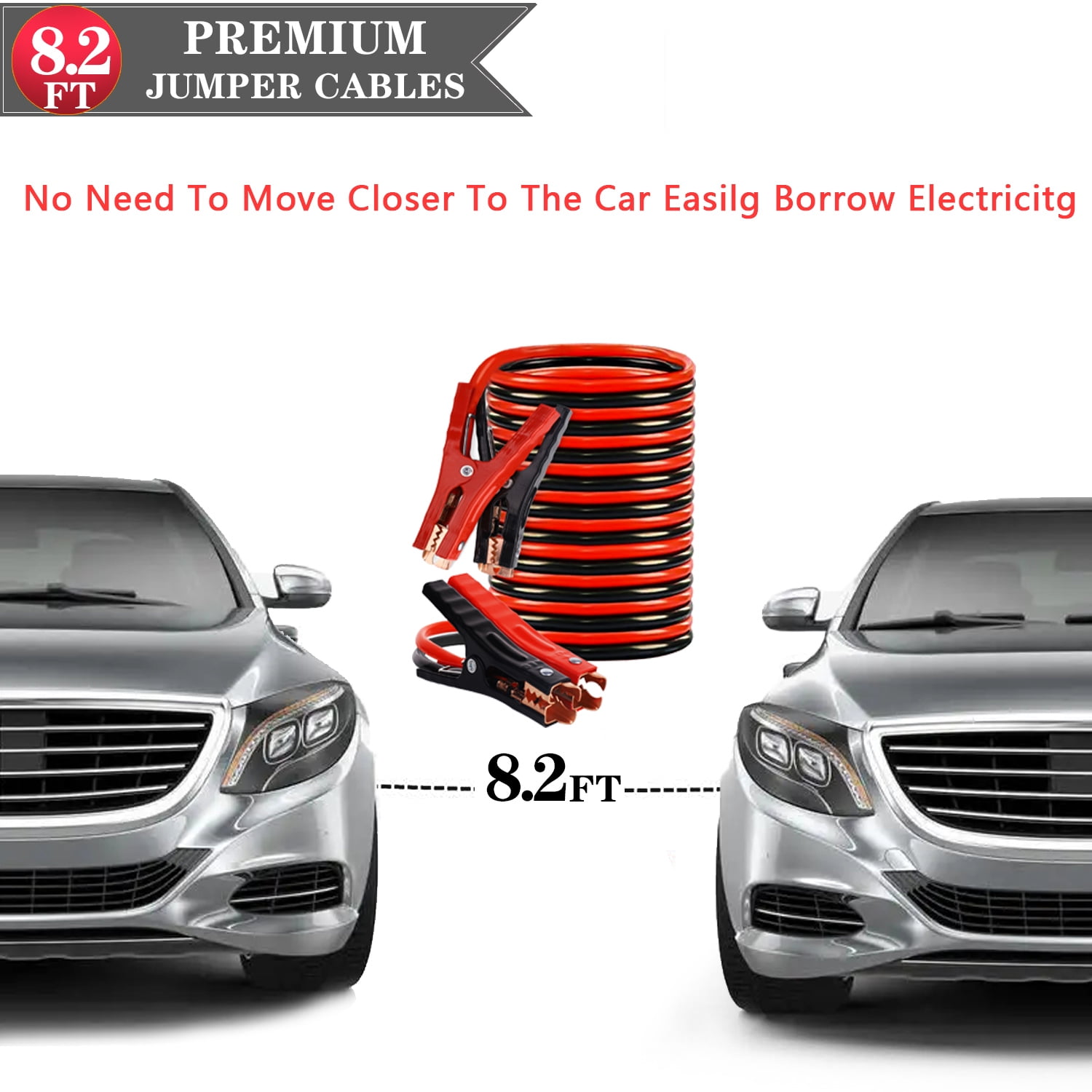 YILAIRIOU Car Emergency Kit- Roadside Assistance Emergency Kit, Car Emergency Kit with Jumper Cables, Safety Kits for Cars,Folding Shovel, Tow Rope,Car Tool Kitcar
