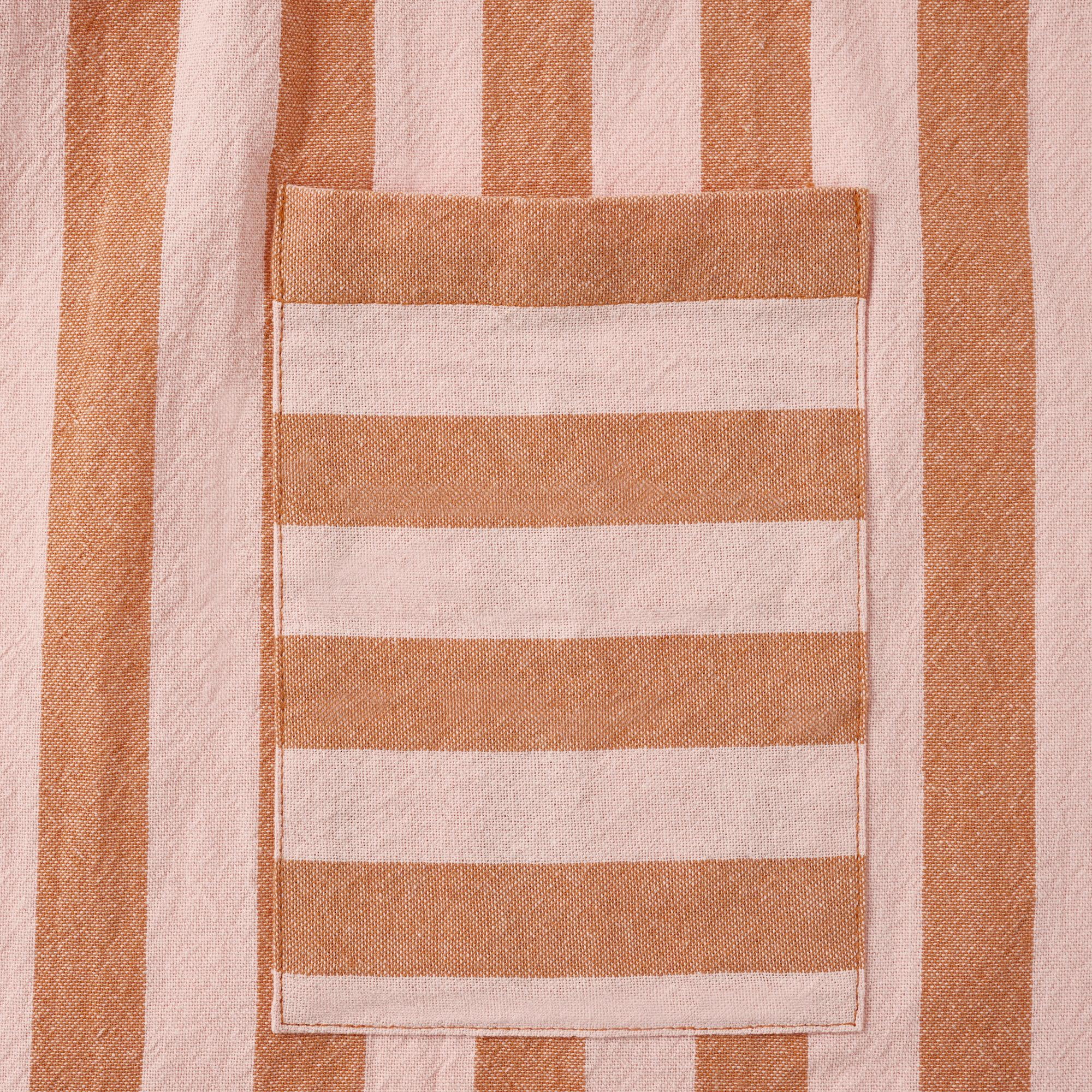 Beautiful Yarn Dyed Stripe Apron by Drew Barrymore, Coral Rose, 30"W x 32"L