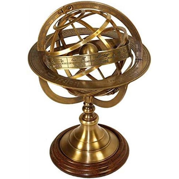 Wholesale Gift Nautical-Mart Brass Antique Finish Armillary Celestial Globe with Zodiac Engravings