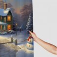 thumbnail image 3 of Shiartex Snowman Christmas Tree House Shower Curtain Set with Hooks, 100% Polyester Fabric, Washable, Waterproof Bathroom Decor, Various Sizes 36x72, 3 of 7