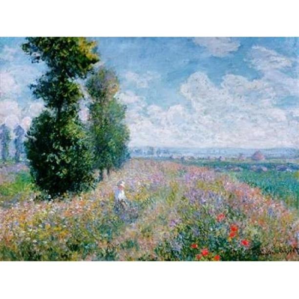 Meadow with Poplars Poster Print by Claude Monet, 22 x 28 - Large ...