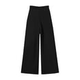 thumbnail image 5 of BXINGOHAI Womens Wide Leg Sweatpants Fleece Lined Baggy Pants Drawstring Athletic Joggers Fashion Winter Outfits Black XL, 5 of 8