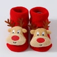 thumbnail image 2 of FYDUU Slipper Socks for Kids Baby Girls Boys Christmas Socks With Grips Cute Non- Socks Thick Warm Floor Socks Santa Knit Socks Cute Toddler Socks, 2 of 4