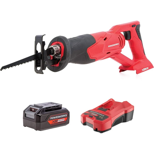 POWERWORKS XB 20V Reciprocating Saw Brushless Cordless, with 4.0Ah