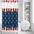 thumbnail image 4 of No Hook Shower Curtain with Built-in Rings - Patriotic Stripe Stars Washable Waterproof Fabric Bathroom Curtains for Hotel,Rentals, Stall 36 X 72 Inch , Farmhouse Country Red White and Blue, 4 of 9