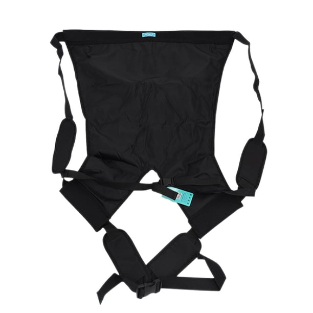 Qarigey Cinturón de transferencia de doble capa Sling Assist Restricción auxiliar Almohadilla transpirable Cojín con hebilla para personas mayores en masajeadores Schwarz/M Qarigey CE013515-03