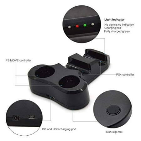 Ps4 Ps Move Controller Charger Ps4 Controller Charge Station 4 In 1 Charging Dock Charger Stand