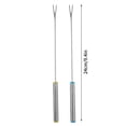 thumbnail image 3 of 6-Piece Stainless Steel Fondue Forks Set with Heat Resistant Handle Color Coded Marshmallow Roasting Skewers for BBQ Fruits Vegetables Grilling Tools, 3 of 6