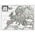 thumbnail image 2 of Sanson 24x19 White Modern Wood Framed Museum Art Print Titled - Europe - Sanson 1641, 2 of 4