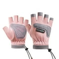 thumbnail image 3 of NAISIBABY Boys Girls Winter Gloves (4-13T), Open-Finger Waterpoof Thermal Outdoor Snow Cycling Mittens Pink, 3 of 10