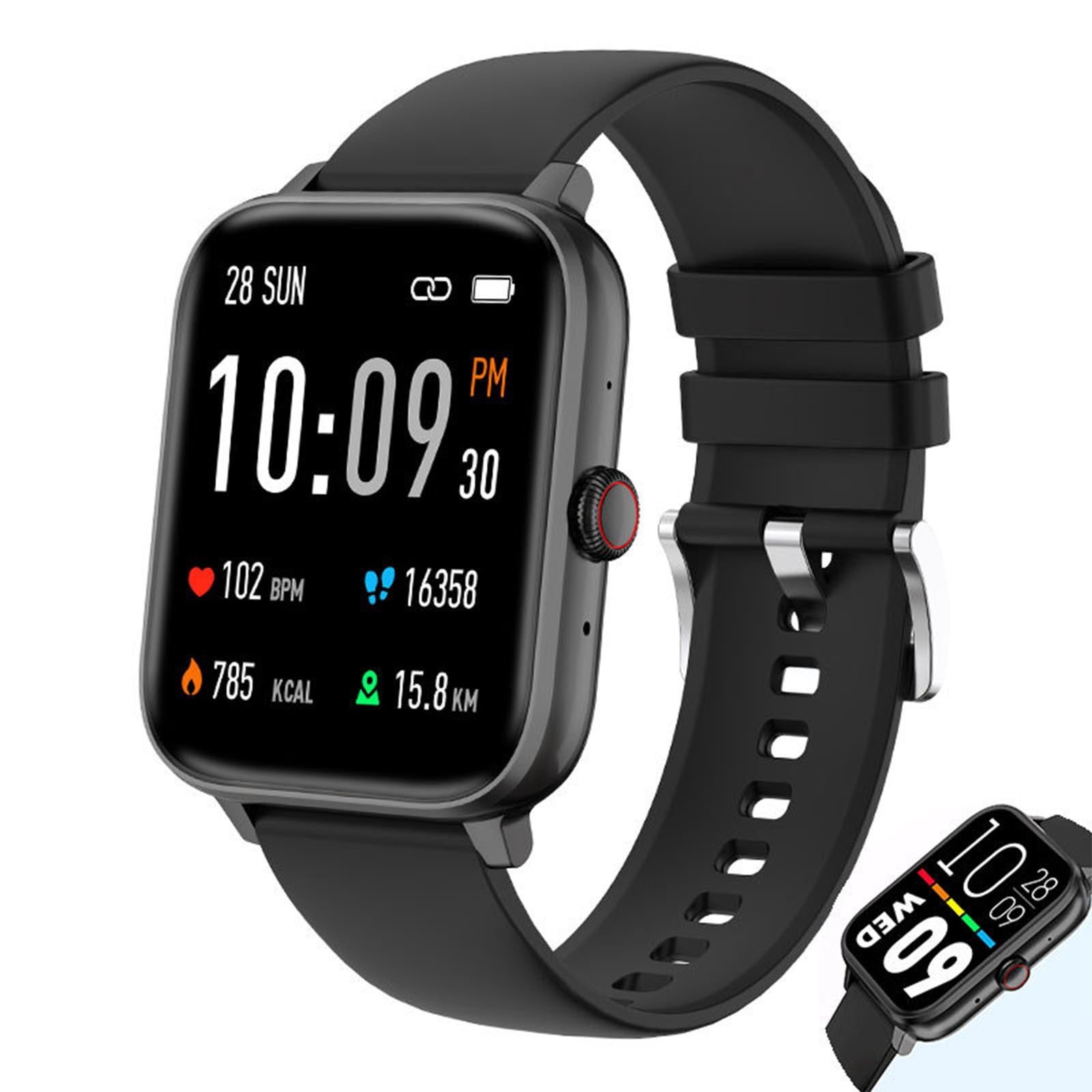 Jubipavy Smart Watch Full Screen Smart Watches For Android IOS Phones Smart Fitness Watch For Women Man Smartwatch