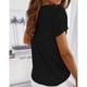 thumbnail image 3 of Camiseta casual de manga corta,Camiseta casual con cuello en V para mujer, camiseta informal con cuello en V, estética elegante, 3 of 5