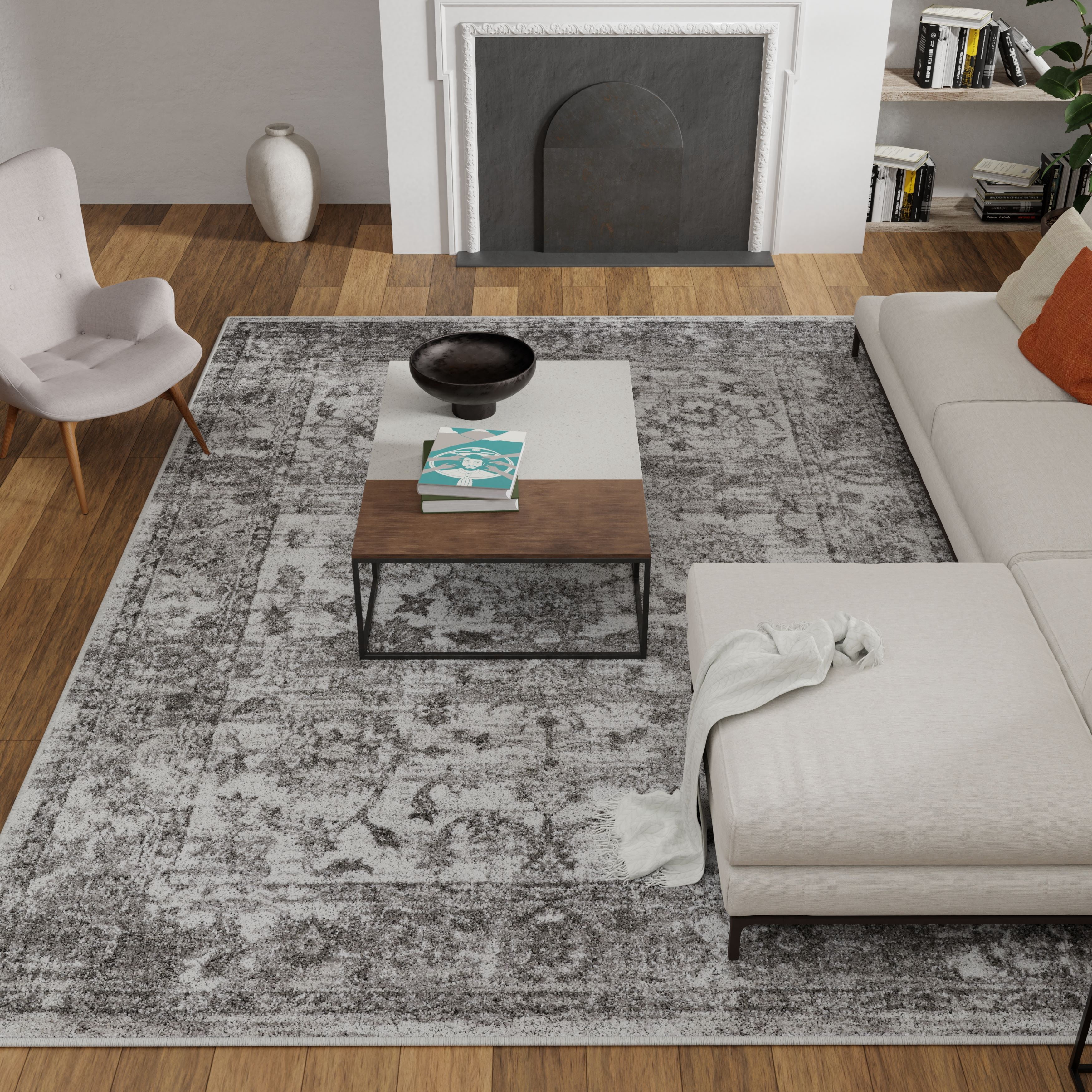 Loomaknoti Rhane Vandian 5' x 7' Gray Oriental Indoor Area Rug