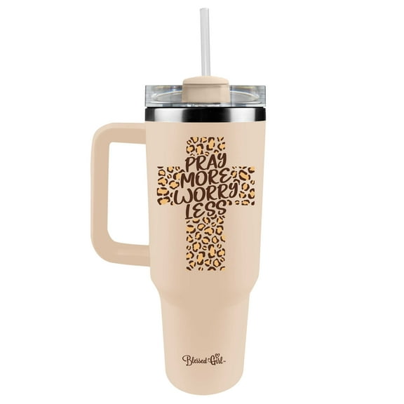 Blessed Girl 40 oz Pray More Stainless Steel Mug