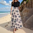 thumbnail image 1 of WILLBEST Vestidos Casuales para Mujer Verano Vestidos Largos Florales para Mujer Verano 2025 Boho Lazo Cinturón Patchwork Cintura Imperio Manga Corta Vestido Maxi Fluido Extra Grande, 1 of 3