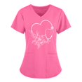 thumbnail image 3 of Mujeres Cuello V Enfermera Exfoliantes Uniformes Médicos Manga Corta Flor Impreso Bolsillo Tops Enfermería Camisas De Trabajo Ropa Femeninapangjing, 3 of 4