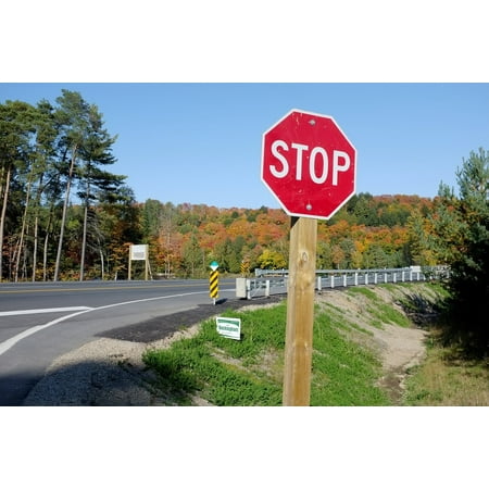 LAMINATED POSTER Highway Street Sign Stop Stop Sign Symbol Road Poster Print 24 x