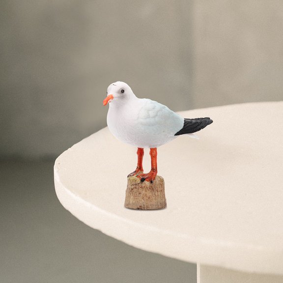 Uonlytech Set of 2 Seagull Garden Ornaments Multi-Color 3.5x2.8x1.2in Decorative Figurines for Bedroom, Cafe, and Outdoor Decor