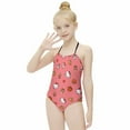 thumbnail image 4 of Hello Kitty Girls One Piece Swimsuits Hawaiian Summer Swimwear Beach Bathing Suit Outfits, 4 of 7