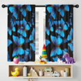 thumbnail image 5 of Blackout Kids Curtains,Black Blue Butterfly Pattern Childrens Insulated Curtains Set Of 2,Bedroom Essentials,Toddler Room Decor 42"x54", 5 of 5