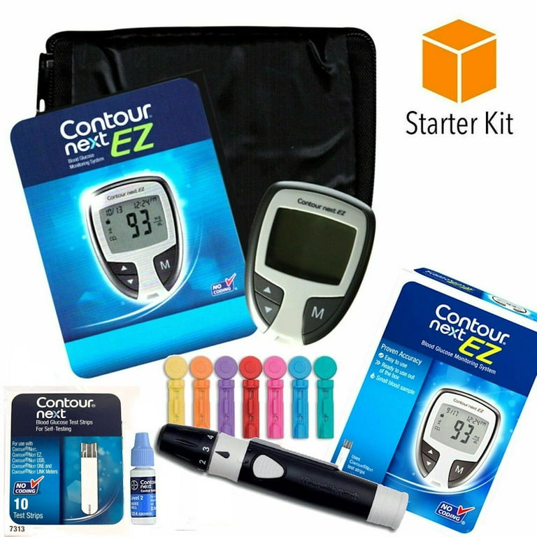 Contour Next EZ Blood Glucose Monitoring System with 10 Bayer Contour Next  Strips