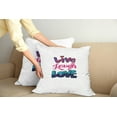 thumbnail image 2 of Ambesonne Live Laugh Love Throw Pillow Cover 2 Pack, Vintage Designs, 18", Multicolor, 2 of 7