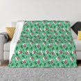 thumbnail image 1 of Fotbe Christmas French Bulldog Manta de Franela con Estampado, Manta Ultrasuave para Cama, Sofá, Auto, Hipoalergénica y Antibolitas-60"x50", 1 of 6