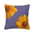 thumbnail image 1 of Square Throw Pillow Covers with Core, Realistic Daisy Art Pattern Purple Pillows for Sofa Beds, 16"x16", 1 of 9