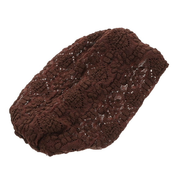 SEWCHICS Dark Brown Bohemian Headband for Women, Wide Lace Stretchy Design, Extra Wide Fit, Ideal for Parties and Everyday Use