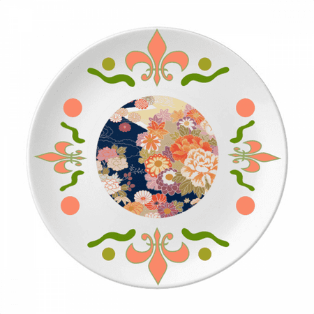 

Peony Maple Pattern Japan Flower Ceramics Plate Tableware Dinner Dish