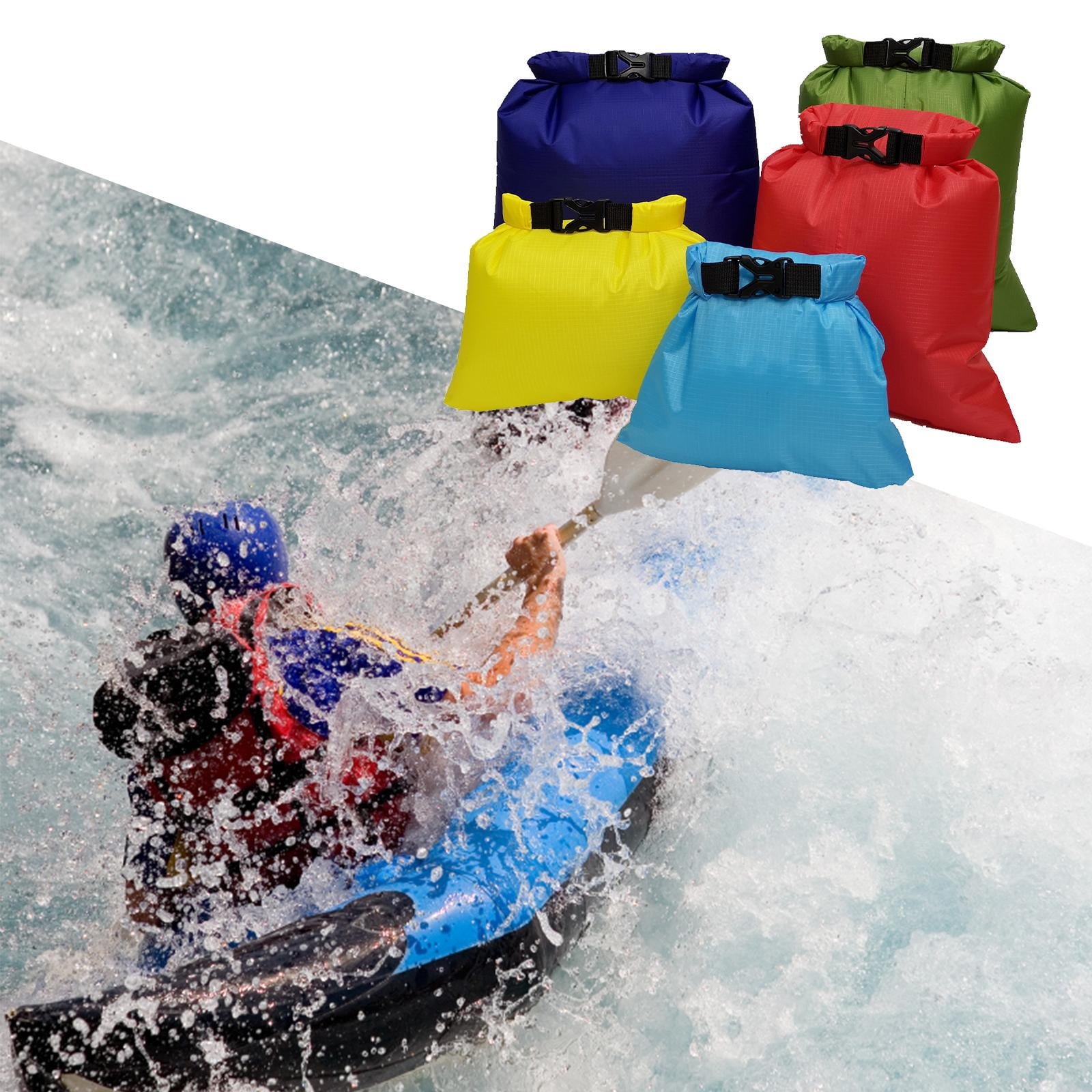 harayaa 5 Pieces Dry Bag Marine 1.5L 2.5L 3.5L 4.5L 6L Portable Multifunctional Multiple Style D