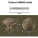 thumbnail image 3 of 12-pack vintage chic antique brass knobs for kitchen cabinet doors round 30mm, 3 of 5