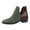 Dark Green, variant on WEAIXIMIUNG Womens Ankle Boots Wide Width Maroon Women's Autumn and Winter Fashion Leather Leather Matching Ankle Boots Casual Comfort Boots