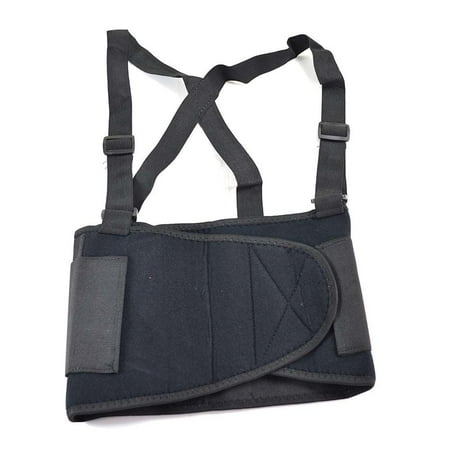 Interstate Safety 19480-XL Economy Double Pull Elastic Back Support Belt with Adjustable Shoulder Straps - Extra Large