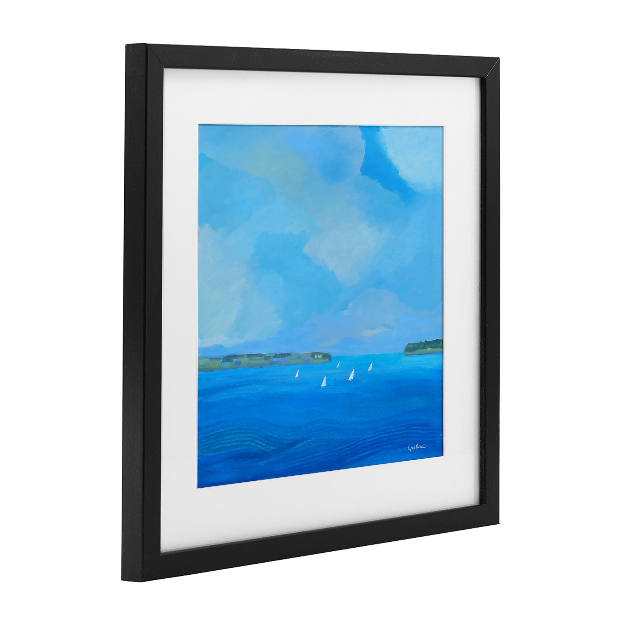 Stupell Industries A Perfect Day Seascape Black Framed Print Under Glass, design by Lynn Ericson Fine Art