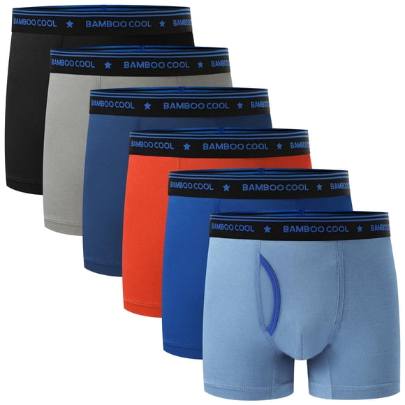 Calzoncillos tipo bóxer BAMBOO COOL para niños, paquete de 6 unidades, viscosa