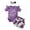Glisme174-Purple, variant on Glisme Baby Girls Clothing Set Summer Outfit Short Sleeve Daddy Mama Saying Romper Floral Shorts Headband Size 9-12 Months Pink Outfits Set For Girl