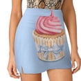 thumbnail image 4 of Pink Cupcake Women's skirt With Hide Pocket Tennis Skirt Golf Skirts Badminton Skirts Running skirts Cupcake Cake Food, 4 of 7
